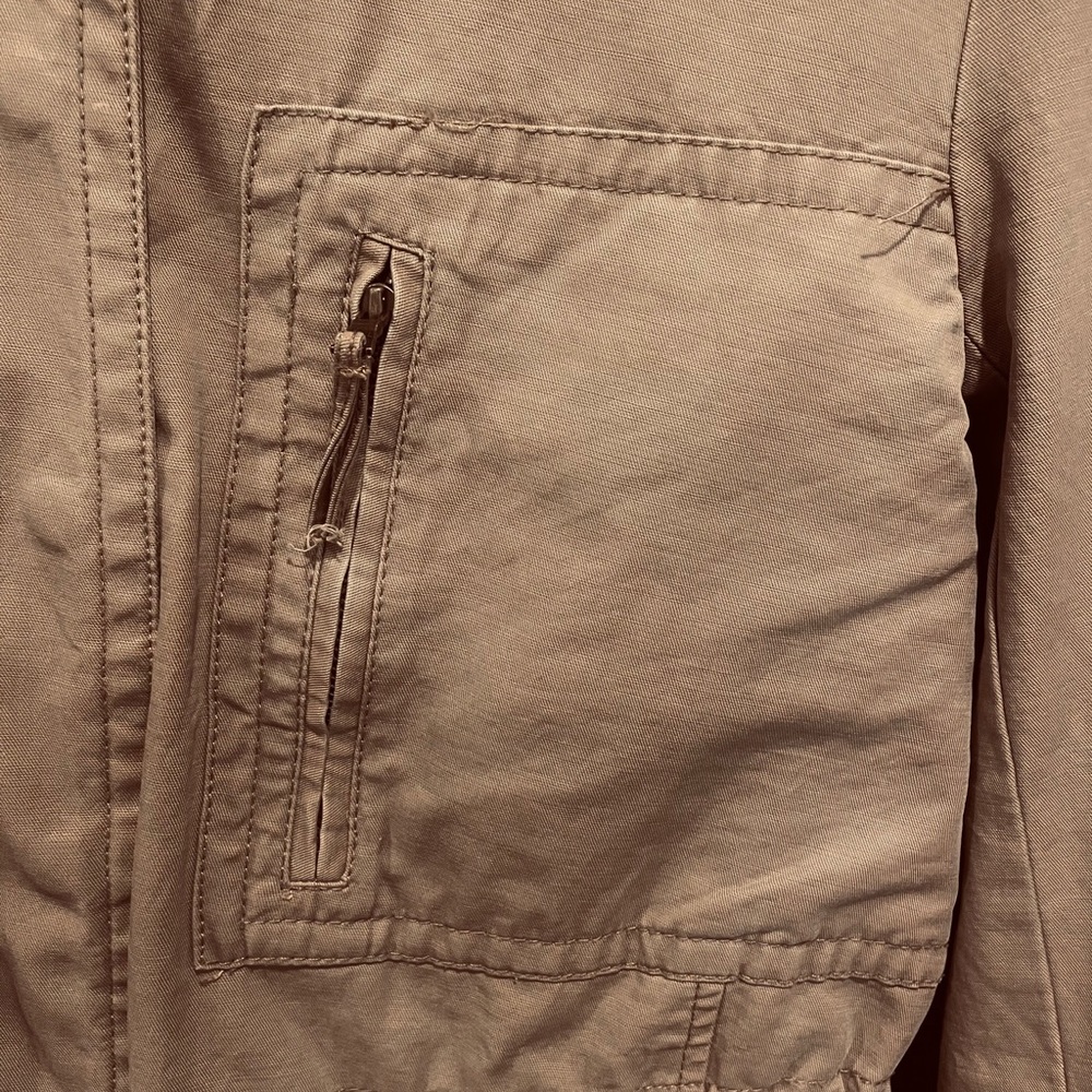 GAP Khaki Zip Up Utility Jacket Large - Picture 4 of 8